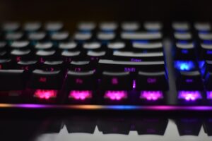 Fluorescent Colored Computer Keys