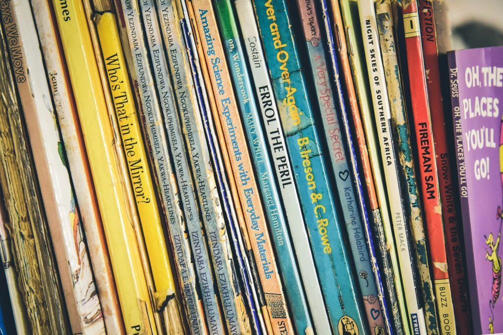 Robyn - Budlender's picture of storybooks on Unsplash.
